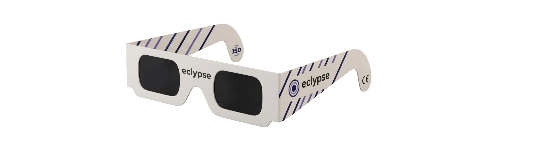 Gafas de eclipse solar modelo Solar Light, montura dorada, lentes semitransparentes